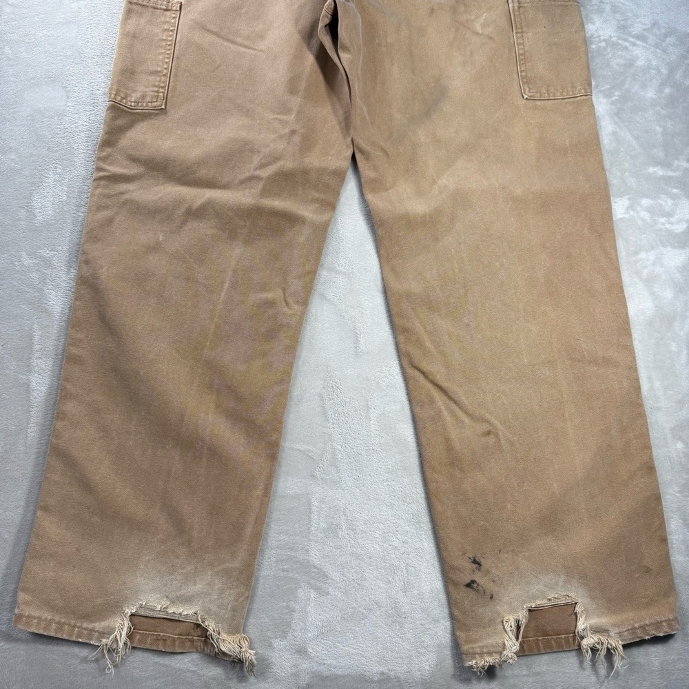 Vintage Carhartt B11 Brn Canvas Carpenter Pants Men's Sz 36x32 USA Made - Picture 6 of 11